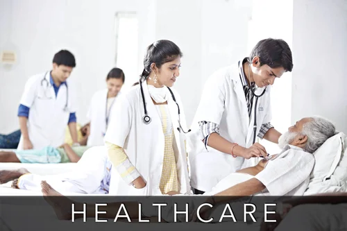 Healthcare professionals caring for a patient